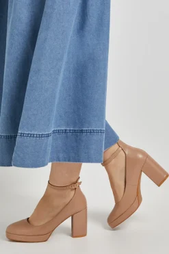 Dorothy Perkins Escarpins Vanessa en synthétiquecuir à Plateforme avec Bride Cheville et Talon Bloc Haut< Chaussures À Talons|Escarpins