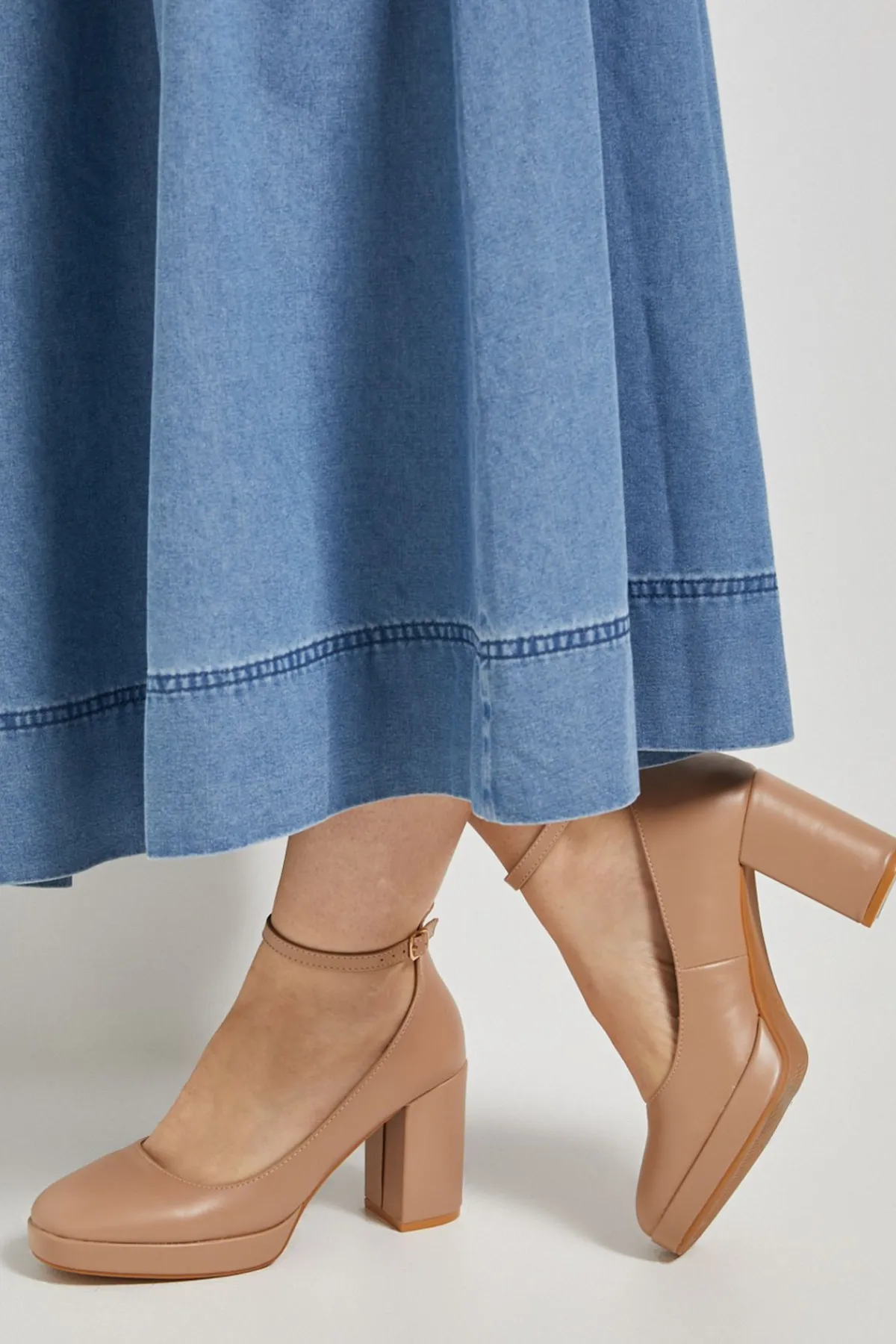 Dorothy Perkins Escarpins Vanessa en synthétiquecuir à Plateforme avec Bride Cheville et Talon Bloc Haut< Chaussures À Talons|Escarpins