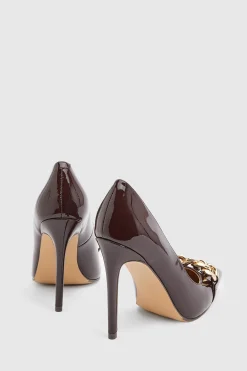 KarenMillen Escarpin À Talon Aiguille Et Bout Pointu En Cuir< Chaussures À Talons|Chaussures De Bureau