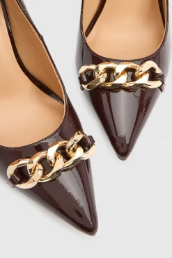 KarenMillen Escarpin À Talon Aiguille Et Bout Pointu En Cuir< Chaussures À Talons|Chaussures De Bureau