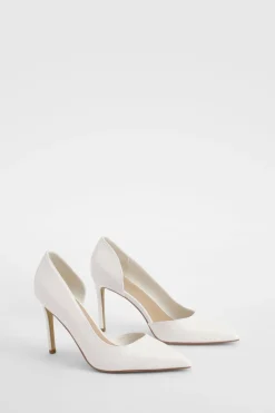 boohoo Escarpin Vernis À Découpe Mi-hauteur Basique<Femme Basiques|Chaussures De Mariage