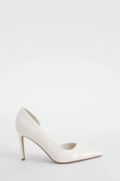boohoo Escarpin Vernis À Découpe Mi-hauteur Basique<Femme Basiques|Chaussures De Mariage