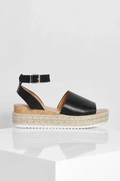 boohoo Espadrille à plateforme en 2 parties< Sandales