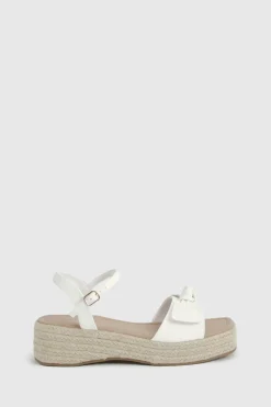 Espadrilles Compensées À Brides Avec Détail Nœud - Coupe Large