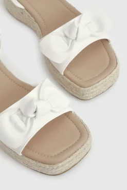 Espadrilles Compensées À Brides Avec Détail Nœud - Coupe Large