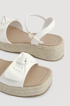 boohoo Espadrilles Compensées À Brides Avec Détail Nœud< Chaussures Festives|Chaussures À Talons