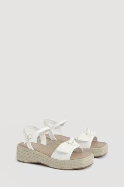 boohoo Espadrilles Compensées À Brides Avec Détail Nœud< Chaussures Festives|Chaussures À Talons