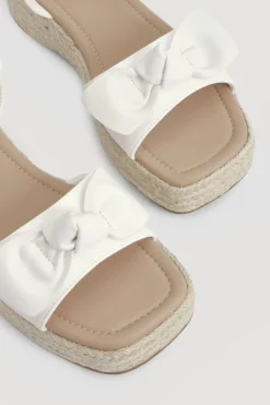boohoo Espadrilles Compensées À Brides Avec Détail Nœud< Chaussures Festives|Chaussures À Talons