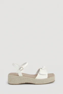 boohoo Espadrilles Compensées À Brides Avec Détail Nœud< Chaussures Festives|Chaussures À Talons
