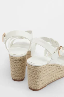Espadrilles Compensées À Plateforme Avec Bride En T