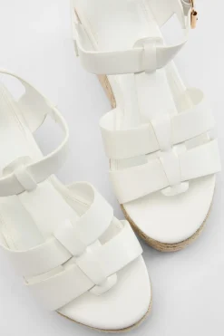 Espadrilles Compensées À Plateforme Avec Bride En T