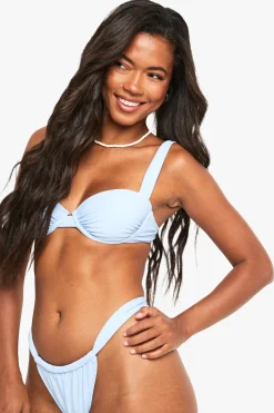boohoo Essentiels de maillots de bain – Culotte à fronces<Femme Maillots De Bain|Tenues De Plage