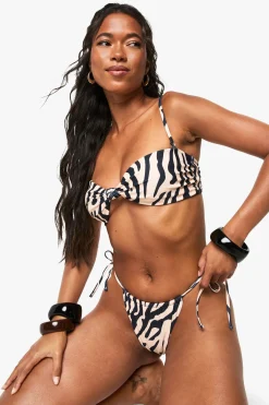 Essentiels de Maillots de Bain – Haut de Bikini Bandeau Zebra