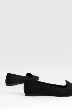 boohoo Faux Suede Ballerines basiques en daim synthétique<Femme Ballerines|Basiques