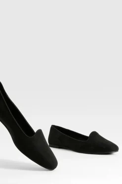boohoo Faux Suede Ballerines basiques en daim synthétique<Femme Ballerines|Basiques