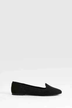 boohoo Faux Suede Ballerines basiques en daim synthétique<Femme Ballerines|Basiques