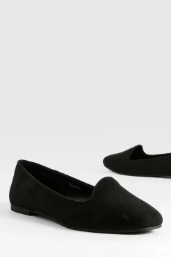 boohoo Faux Suede Ballerines basiques en daim synthétique<Femme Ballerines|Basiques