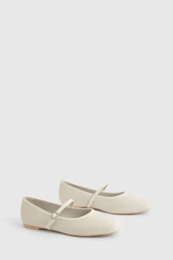 boohoo Faux Suede Mary Jane Ballet Flats< Ballerines|Chaussures Plates