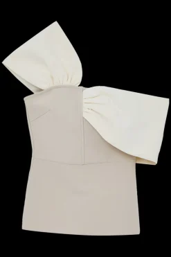 Figure Form Bandage Knit Haut à Bretelles Asymétriques