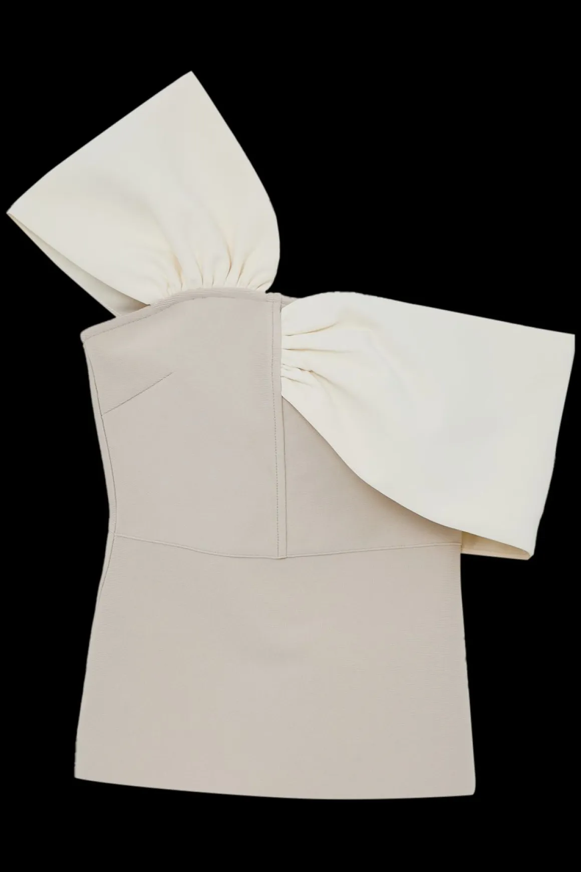 Figure Form Bandage Knit Haut à Bretelles Asymétriques