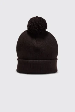 Flat Knit Bobble Beanie