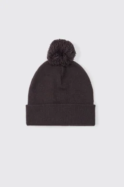 Flat Knit Bobble Beanie