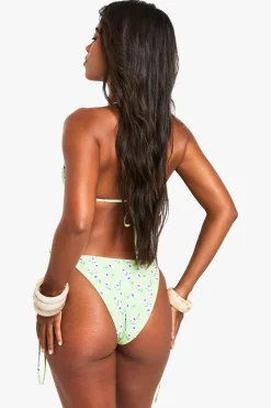 boohoo Floral Tie Side Bikini Brief<Femme Maillots De Bain|Tenues De Plage