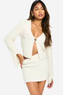 Fluffy Knit Jupon en Tricot Mini