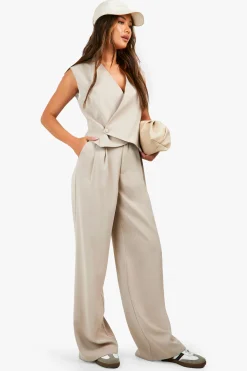 boohoo Fluid Pantalon fluide à jambes larges<Femme Pantalons