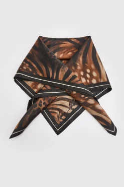 Foulard Carré En Soie Imprimée