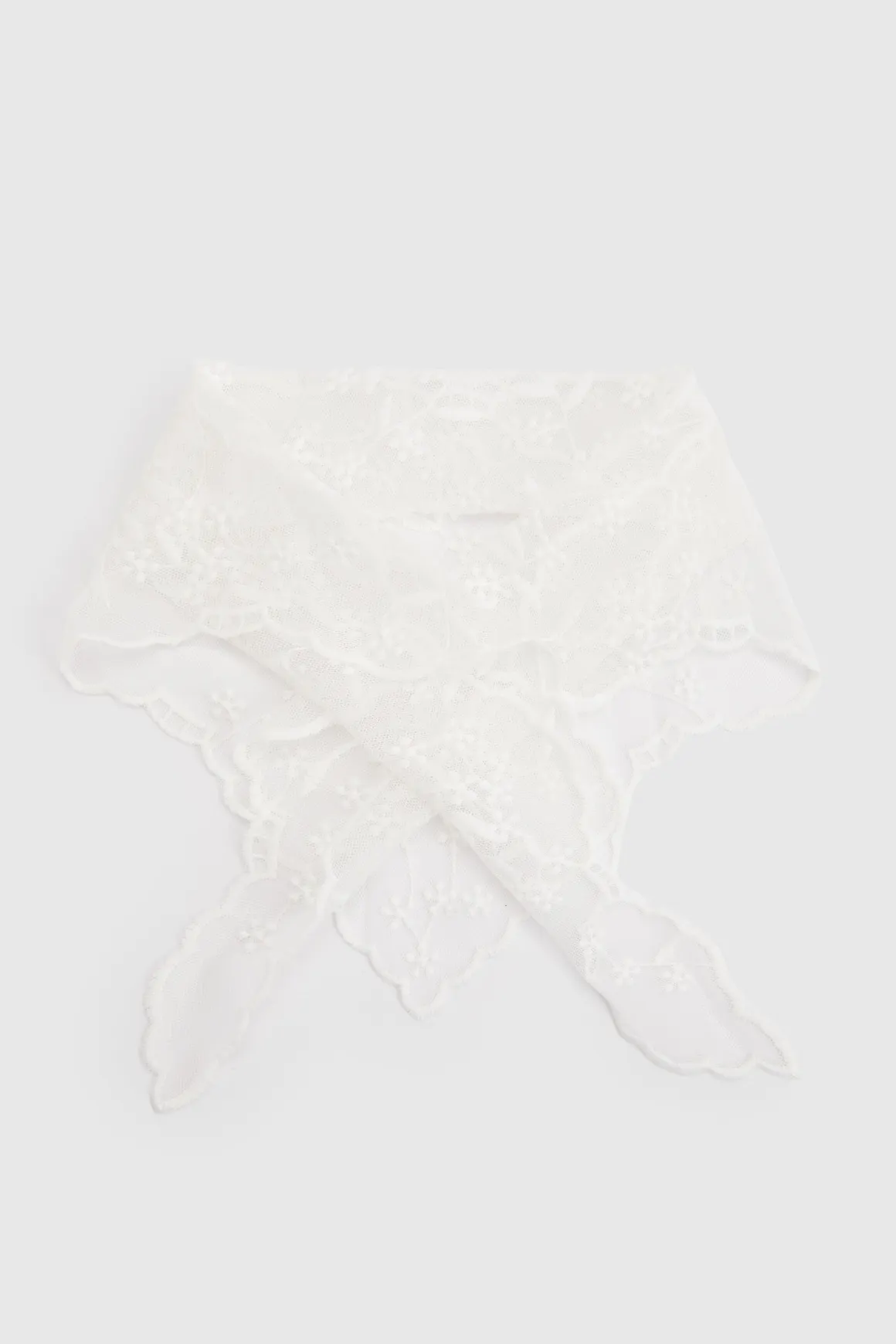 Foulard De Tête Triangle En Dentelle