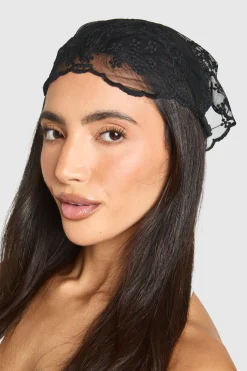 Foulard De Tête Triangulaire En Dentelle