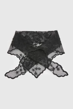 Foulard De Tête Triangulaire En Dentelle
