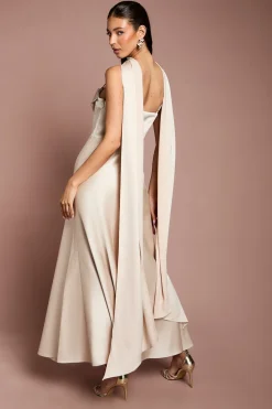 Foulard En Satin Champagne