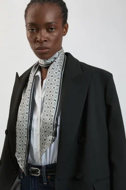 KarenMillen Foulard Fin En Soie Imprimée< Écharpes|Écharpes Et Gants