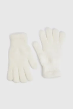Gants tricotés duveteux