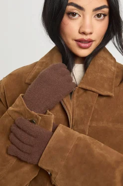 Gants tricotés duveteux