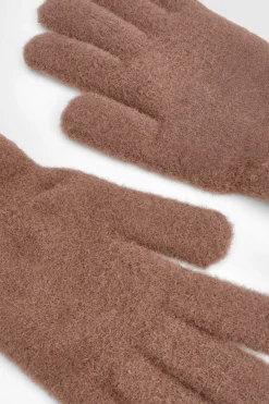 Gants tricotés duveteux