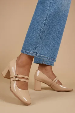 Gemma Babies À Talon Bloc Moyen En Synthétiquecuir Verni