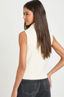 boohoo Gilet Ajusté à Agrafes et Œillets<Femme Tailleurs|Tops
