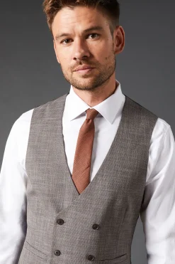 Burton Gilet Ajusté Anthracite à Carreaux Pied-de-Poule<Homme Costumes Et Tenues Formelles