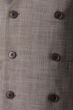 Burton Gilet Ajusté Anthracite à Carreaux Pied-de-Poule<Homme Costumes Et Tenues Formelles