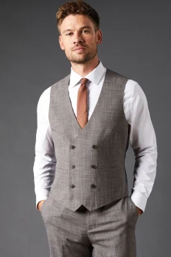 Burton Gilet Ajusté Anthracite à Carreaux Pied-de-Poule<Homme Costumes Et Tenues Formelles