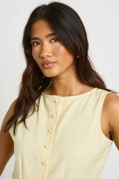 boohoo Gilet Ajusté Aspect Lin<Femme Tailleurs|Tops