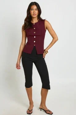 boohoo Gilet Ajusté Avec Détails De Boutons Décoratifs<Femme Tailleurs|Tops