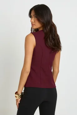 boohoo Gilet Ajusté Avec Détails De Boutons Décoratifs<Femme Tailleurs|Tops