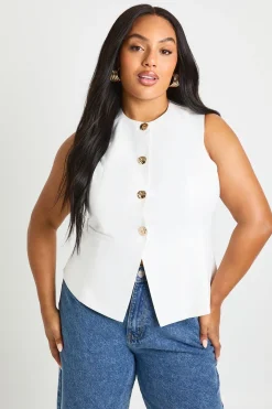 boohoo Gilet ajusté avec garniture de boutons dorés<Femme Tailleurs|Tops