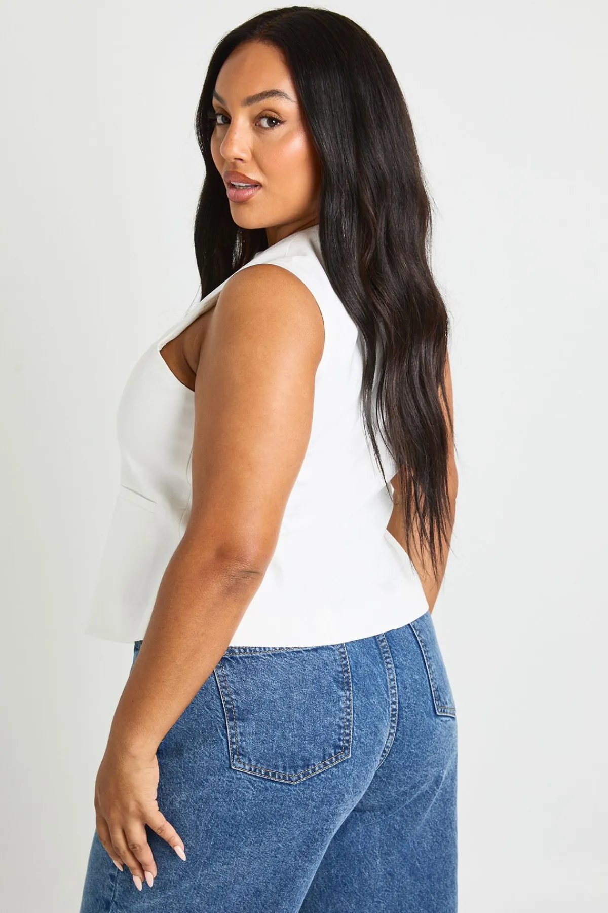 boohoo Gilet ajusté avec garniture de boutons dorés<Femme Tailleurs|Tops