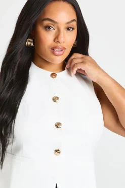 boohoo Gilet ajusté avec garniture de boutons dorés<Femme Tailleurs|Tops