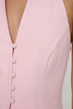 Gilet Ajusté À Col Avec Boutonnage Devant
